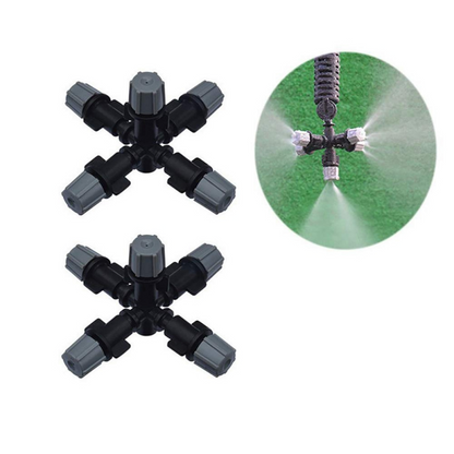 Adjustable Rotating Spray Nozzle with Multiple Heads - Versatile Watering Tool for Garden Plants