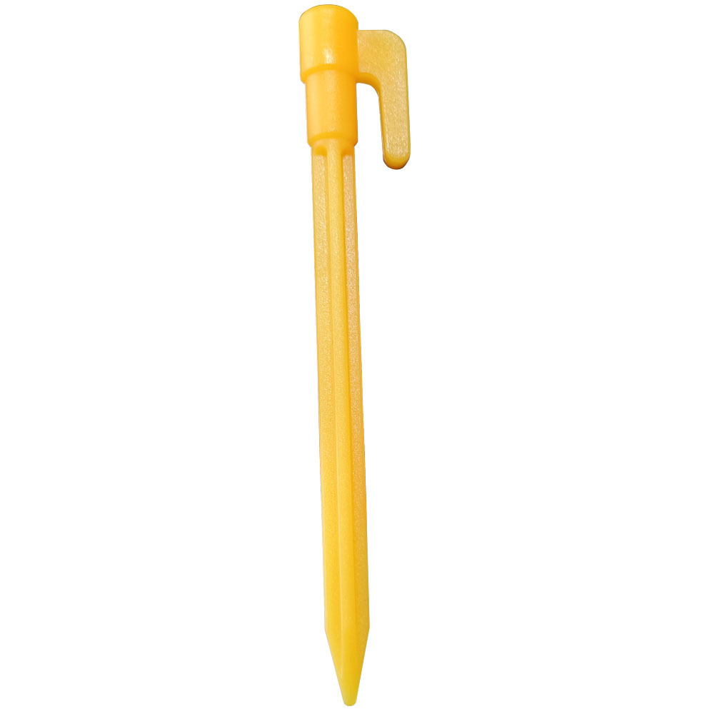 Durable Plastic Tent Pegs with Hooks - Heavy-Duty Pegs for Tarps and Camping