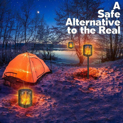 Solar LED Flame Light – Decorative Hanging Lantern for Garden and Patio Outdoor Illumination
