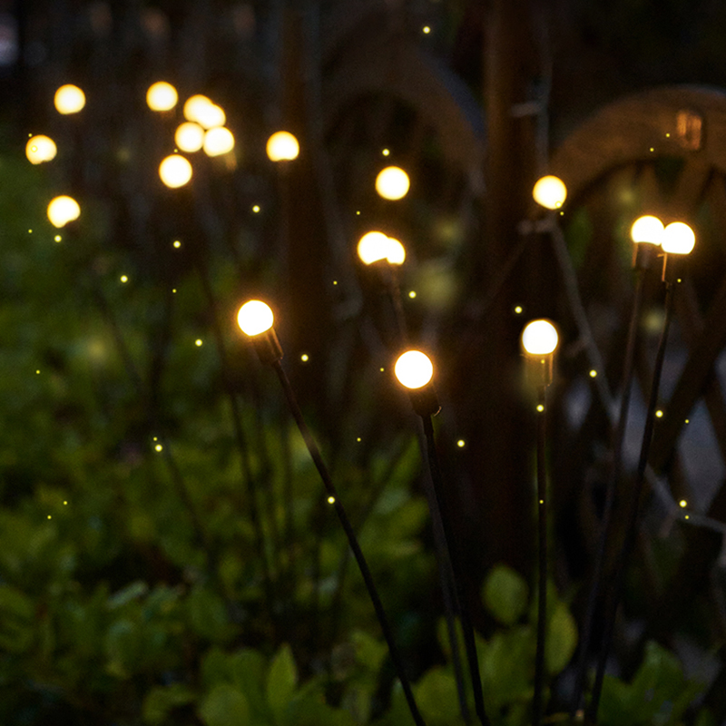 Solar LED Garden Lights with Adjustable Spheres – Waterproof Outdoor Lighting for Flower Beds and Walkways