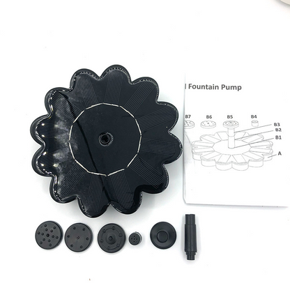 Solar-Powered Garden Fountain – Flower-Shaped Water Feature for Ponds and Pools