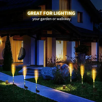 Solar-Powered Rattan Garden Lamp - Outdoor Decorative Lighting In Grass Design