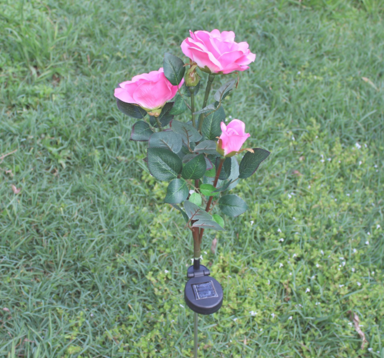 Solar-Powered Garden Rose Lights – Decorative Outdoor Lighting with Solar Panel