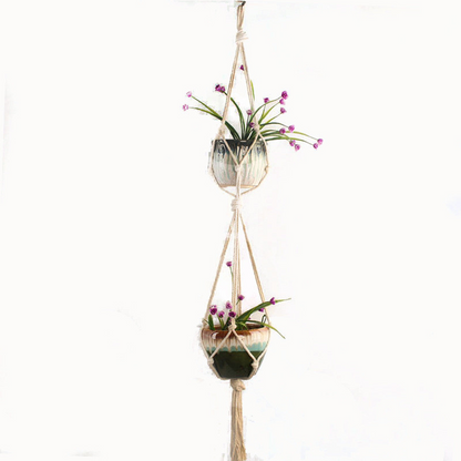 Cotton Rope Macramé Plant Hanger – Stylish Pot Suspension for Indoor and Outdoor Use