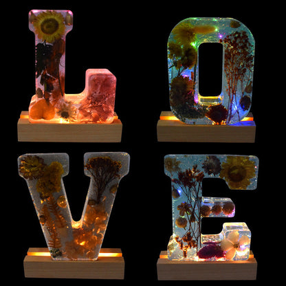 Illuminated Floral LED Letters