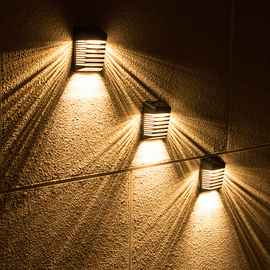 Solar LED Wall Lamp – Outdoor Solar-Powered Lighting for Garden and Patio Decoration