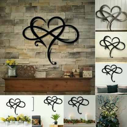 Infinity Love Heart Metal Wall Decor
