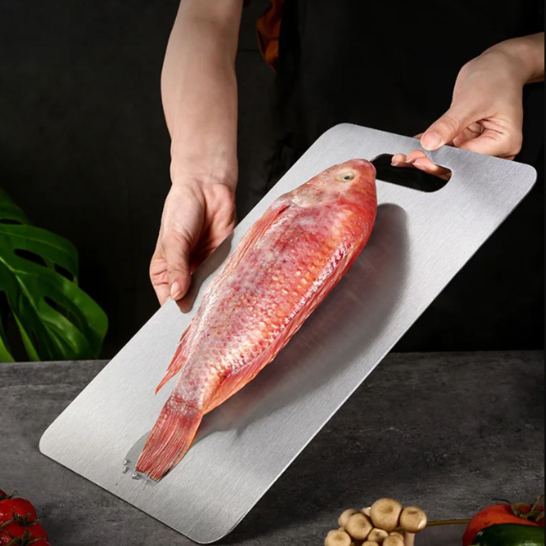 TitanBoard – Premium German 304 Stainless Cutting Surface