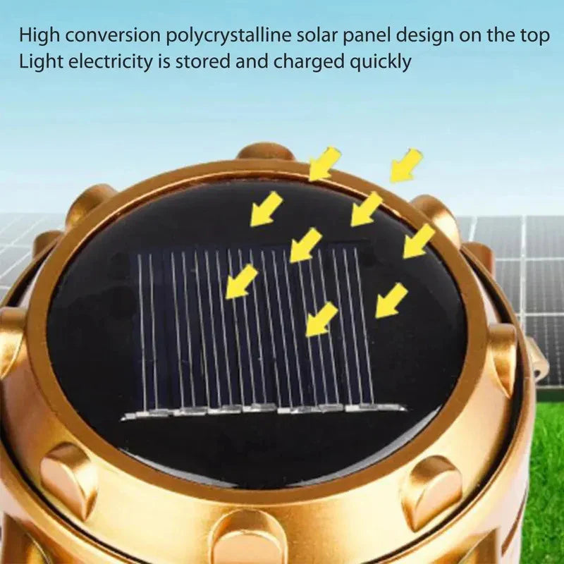 Solar-Powered Camping Lantern with USB Charging – Portable LED Light for Outdoor Adventures and Emergencies