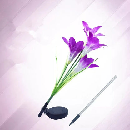 Solar LED Lily Flower Lights – Color-Changing Outdoor Garden Lights with Stake for Landscaping