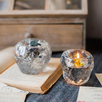 Clear Glass Tealight Holder – Elegant Candle Holder for Soft and Cosy Lighting