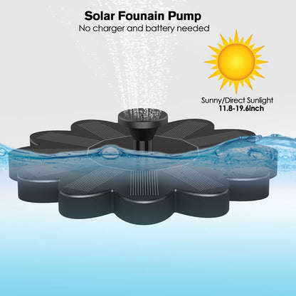 Solar-Powered Garden Fountain – Flower-Shaped Water Feature for Ponds and Pools