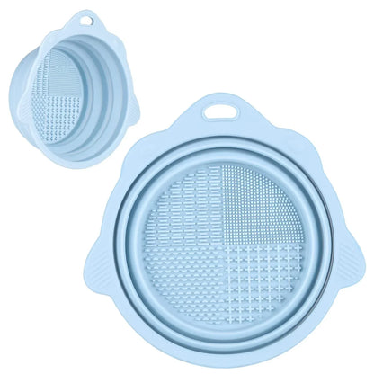Collapsible Silicone Makeup Brush Cleaning Bowl