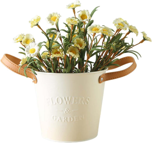 Stylish Plant Pots with Leather Handles – Decorative Flower Pots for Home and Garden Decor