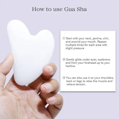 Radiant Skin Gua Sha & Jade Roller Set | For Glowing Skin and Relaxation