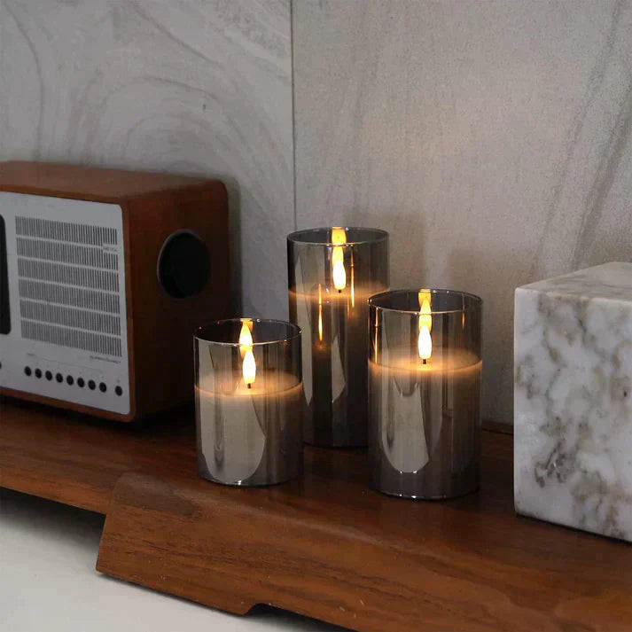 Realistic Flickering LED Candles with Wax Design