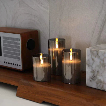 Realistic Flickering LED Candles with Wax Design