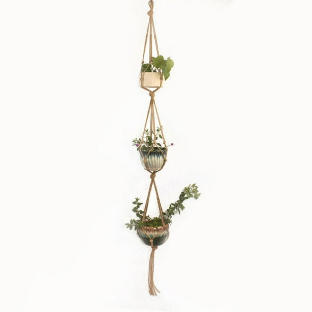 Cotton Rope Macramé Plant Hanger – Stylish Pot Suspension for Indoor and Outdoor Use