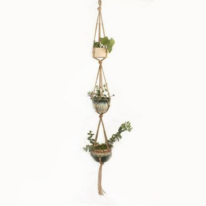 Cotton Rope Macramé Plant Hanger – Stylish Pot Suspension for Indoor and Outdoor Use