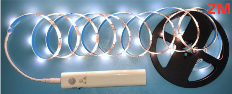 Flexible LED Light Strip with Remote – 2 Meter Decorative Lighting for Shelves and Cabinets