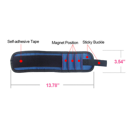 Magnetic Wrist Tool Holder - Convenient Storage for Screws, Nails, and Small Tools