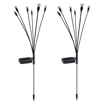 Solar LED Garden Lights with Adjustable Spheres – Waterproof Outdoor Lighting for Flower Beds and Walkways