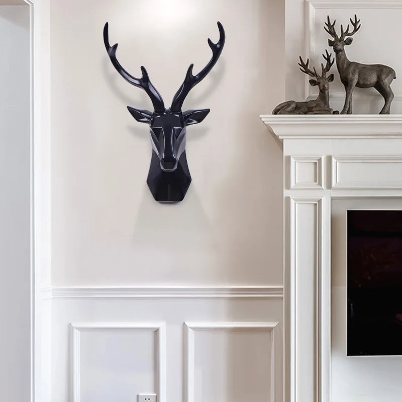 3D Gold Deer Head Wall Art for a Luxe Ambiance