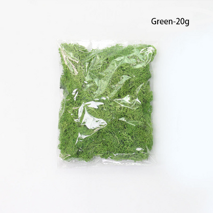 Decorative Artificial Moss with Flowers - Faux Moss for Landscaping and Floristry