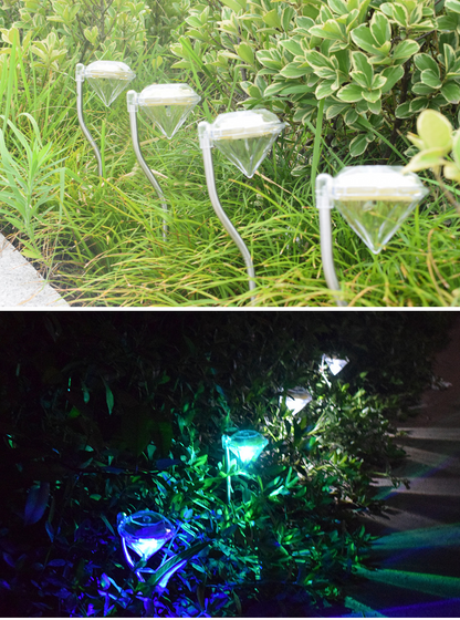 Diamond-Shaped Solar LED Garden Light – Outdoor Decorative Lamp for Illumination and Landscaping