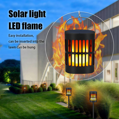 Solar LED Flame Light – Decorative Hanging Lantern for Garden and Patio Outdoor Illumination