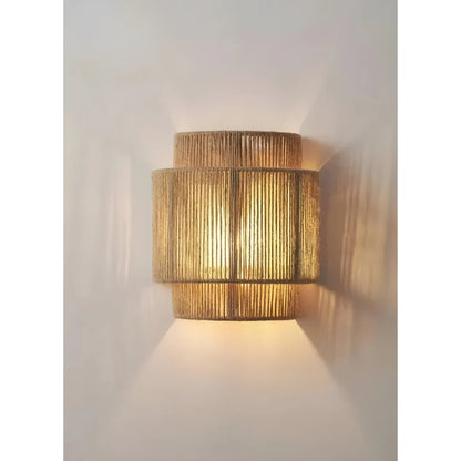 Woven Rattan Wall Light