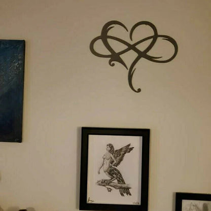 Infinity Love Heart Metal Wall Decor