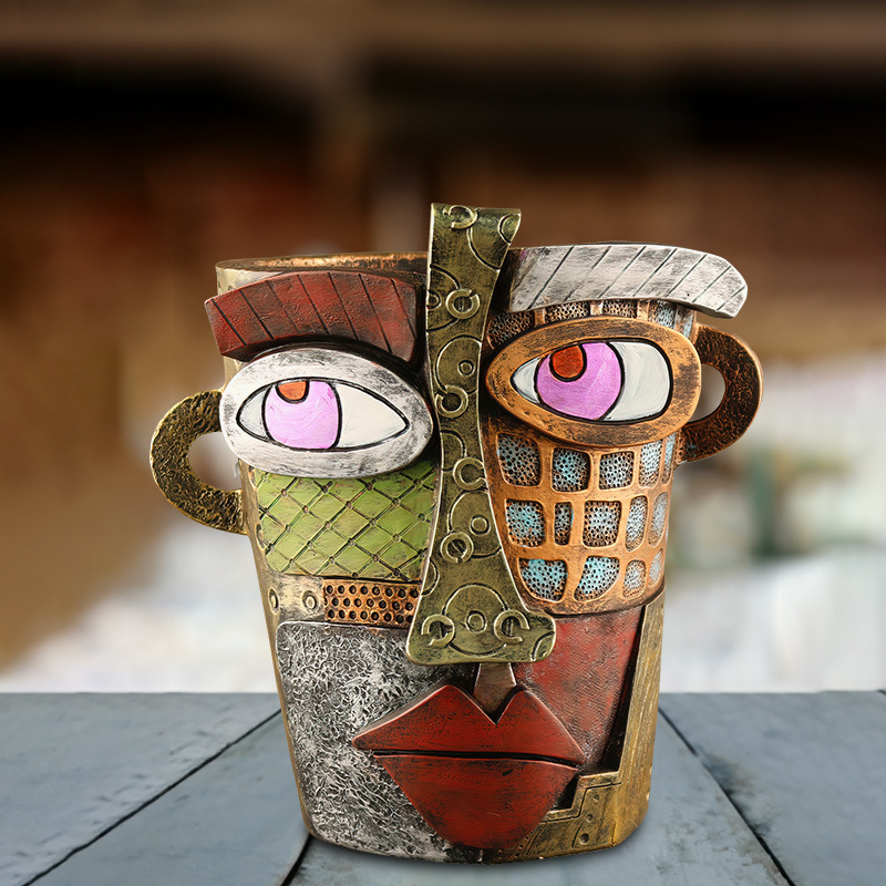 Vibrant Face Planter – Unique Decorative Pot for Home and Garden