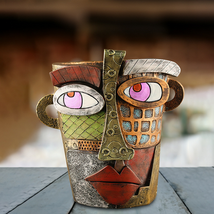 Vibrant Face Planter – Unique Decorative Pot for Home and Garden