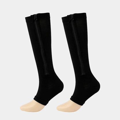 Easy-Zip Compression Socks For All-Day Comfort