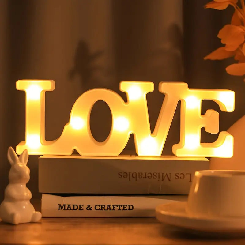 Illuminated PLED Letters, Numbers, and Symbols – Warm White Light Decorations for Parties and Home