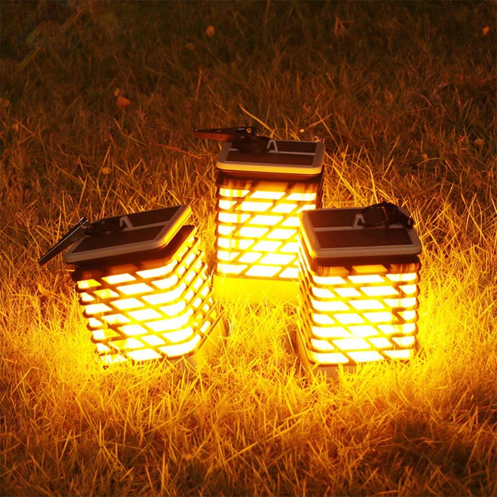 Solar LED Garden Lantern with Grooved Pattern – Stylish Outdoor Lighting for Garden and Patio