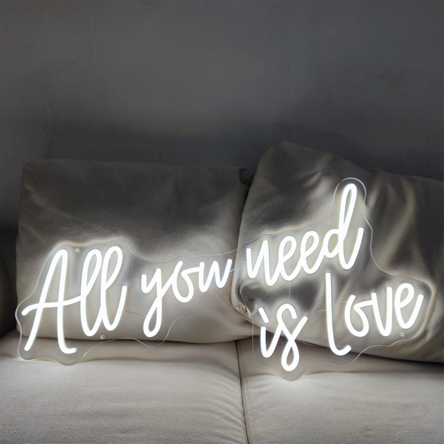 LED Neon Sign 'Love is All You Need' – Decorative Wall Light for Indoor Spaces