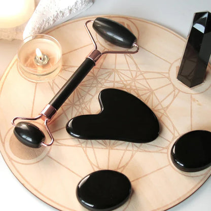 Radiant Skin Gua Sha & Jade Roller Set | For Glowing Skin and Relaxation