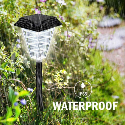 Solar Led Path Lights with Crystal Light Effect - Waterproof Outdoor Lighting for Garden and Driveway