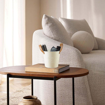 Stylish Plant Pots with Leather Handles – Decorative Flower Pots for Home and Garden Decor
