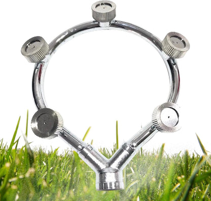 High-Pressure Stainless Steel Multi-Nozzle Sprayer - Efficient Garden Irrigation Attachment