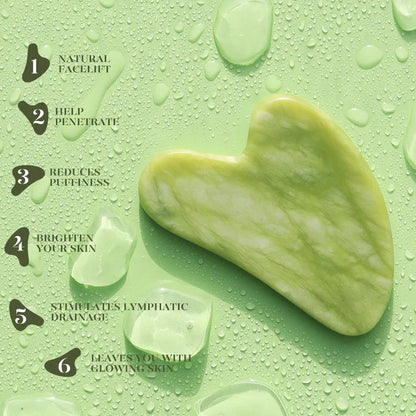 Radiant Skin Gua Sha & Jade Roller Set | For Glowing Skin and Relaxation