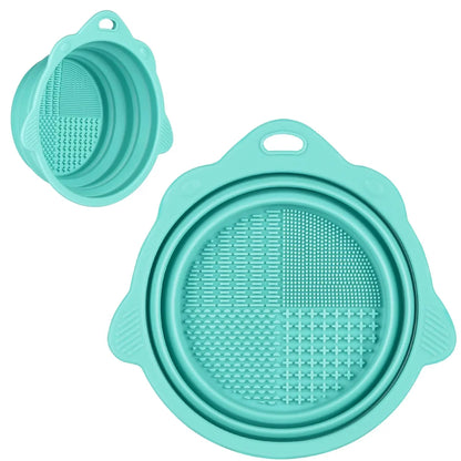 Collapsible Silicone Makeup Brush Cleaning Bowl