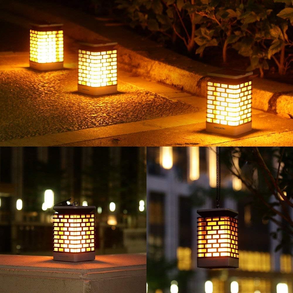 Solar LED Garden Lantern with Grooved Pattern – Stylish Outdoor Lighting for Garden and Patio