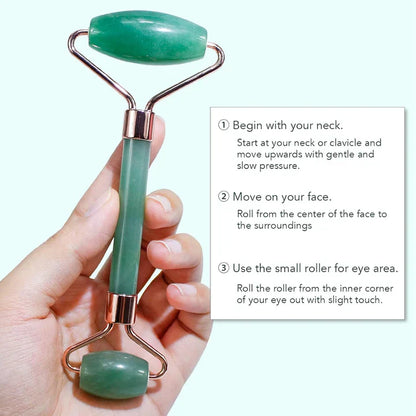Radiant Skin Gua Sha & Jade Roller Set | For Glowing Skin and Relaxation
