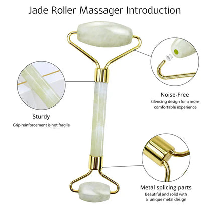 Radiant Skin Gua Sha & Jade Roller Set | For Glowing Skin and Relaxation