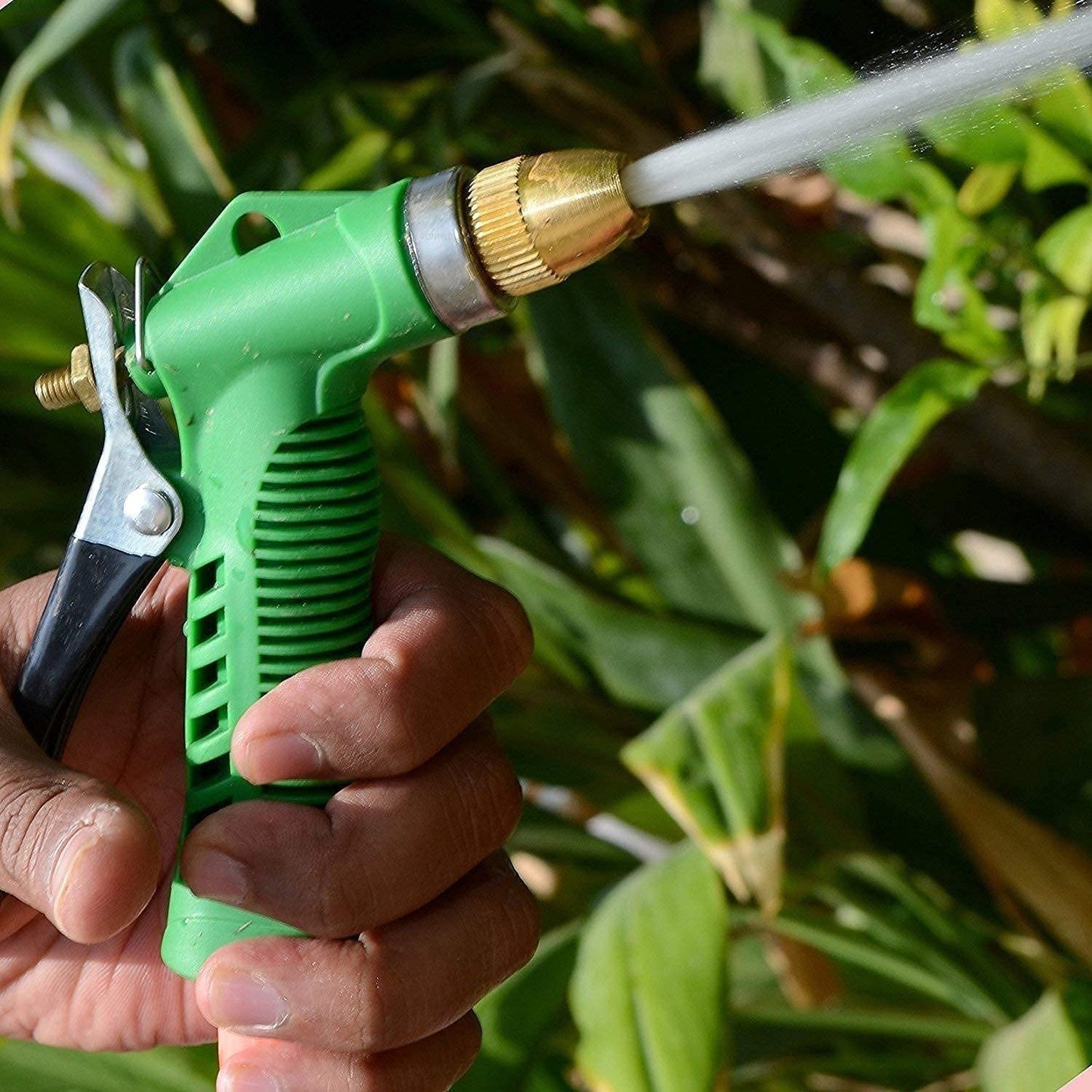 Adjustable High-Pressure Garden Hose Nozzle - Durable Copper Head for Strong Water Flow
