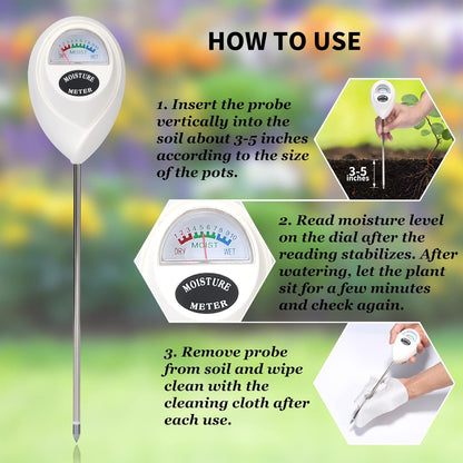 Digital Soil Moisture Meter – Accurate Water Level Tester for Plant Care and Gardening