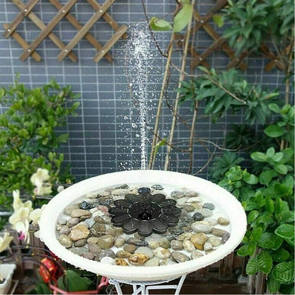 Solar-Powered Garden Fountain – Flower-Shaped Water Feature for Ponds and Pools